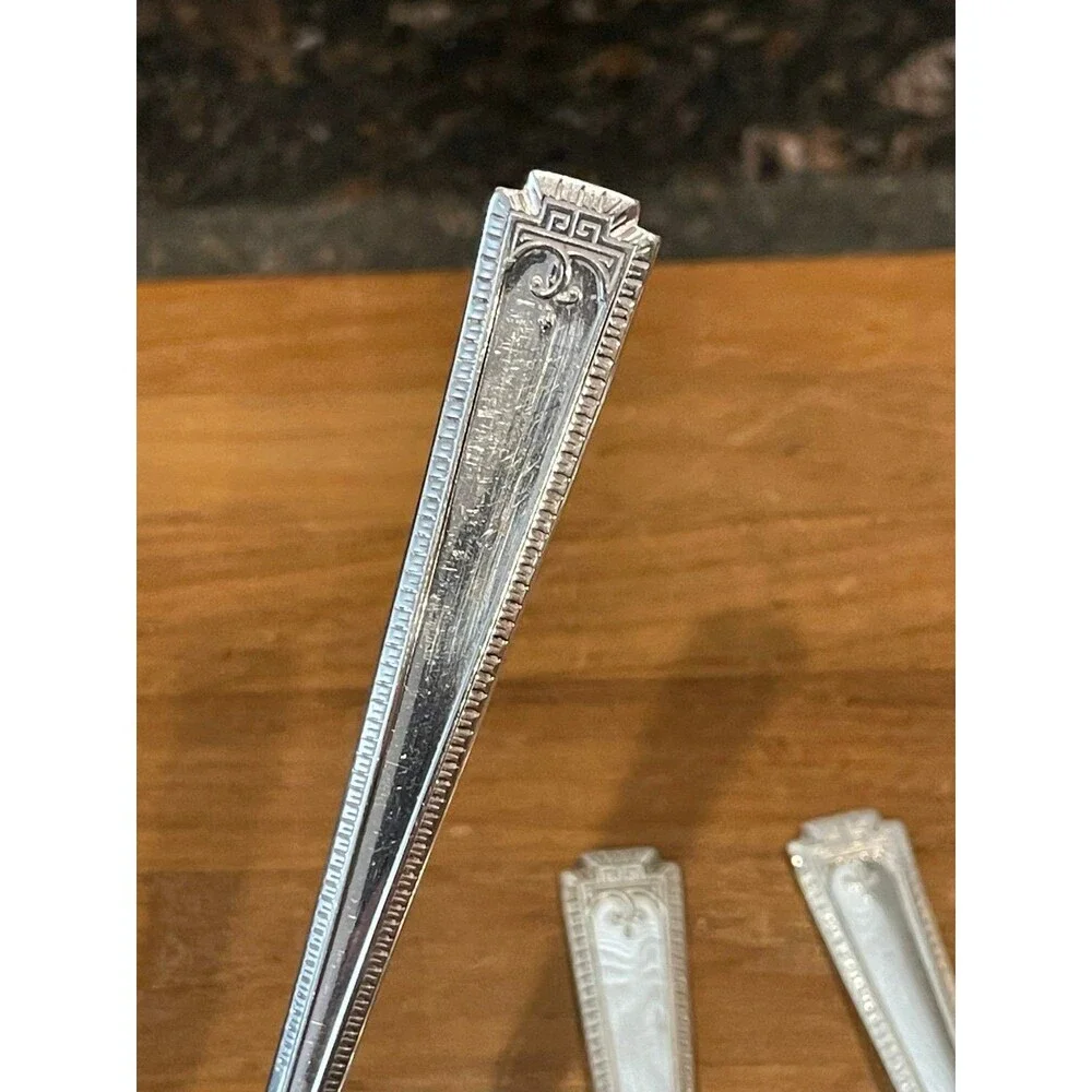 5 Vintage Viceroy Plate USA Silverplate tablespoons